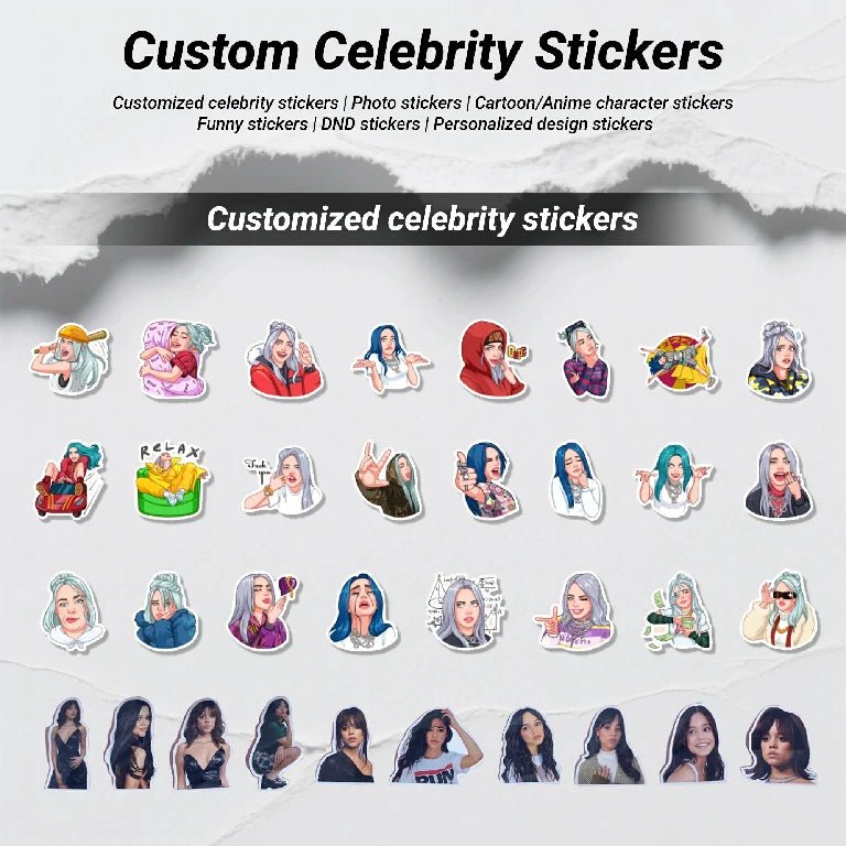 Custom Stickers - Custom cartoon and anime convention stickers, printed celebrity photos, DIY stickers, customizable in different shapes, patterns and sizes - Bear Dice