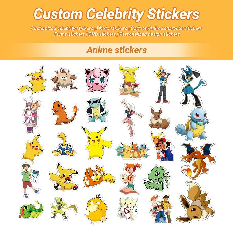 Custom Stickers - Custom cartoon and anime convention stickers, printed celebrity photos, DIY stickers, customizable in different shapes, patterns and sizes - Bear Dice