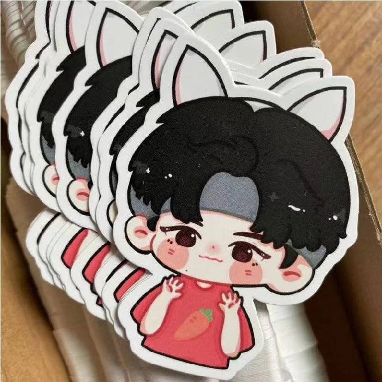 Custom Stickers - Custom cartoon and anime convention stickers, printed celebrity photos, DIY stickers, customizable in different shapes, patterns and sizes - Bear Dice