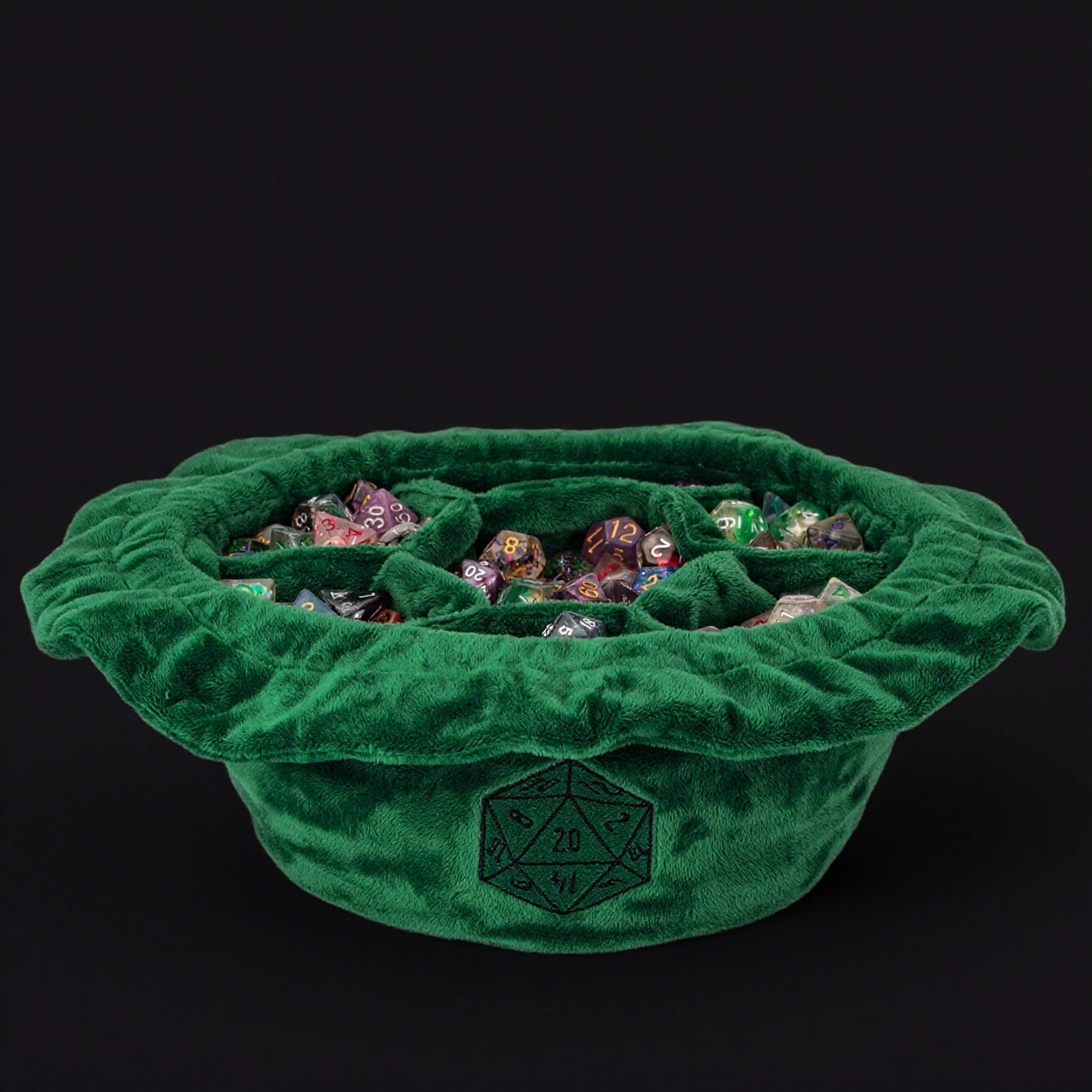 DND & COC Dice Storage Bag | Velvet Dice Bag with Drawstring - Bear Dice