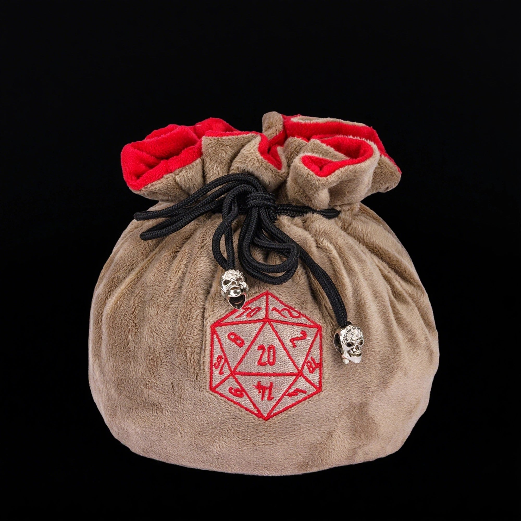 DND & COC Dice Storage Bag | Velvet Dice Bag with Drawstring - Bear Dice