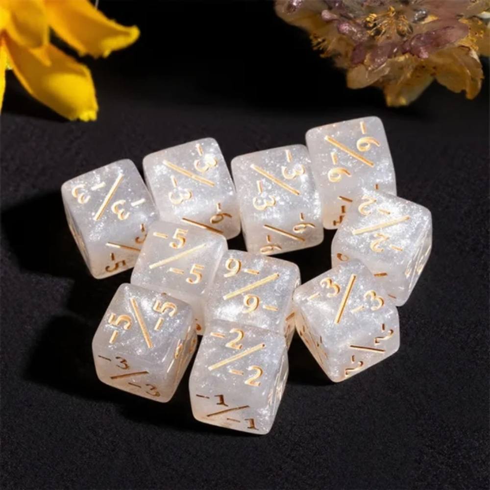 DND dice 12mm glitter D6RPG Baldur's Gate Cthulhu 6 - sided dice - Bear Dice