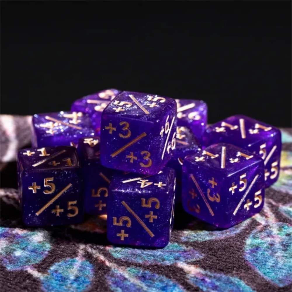 DND dice 12mm glitter D6RPG Baldur's Gate Cthulhu 6 - sided dice - Bear Dice