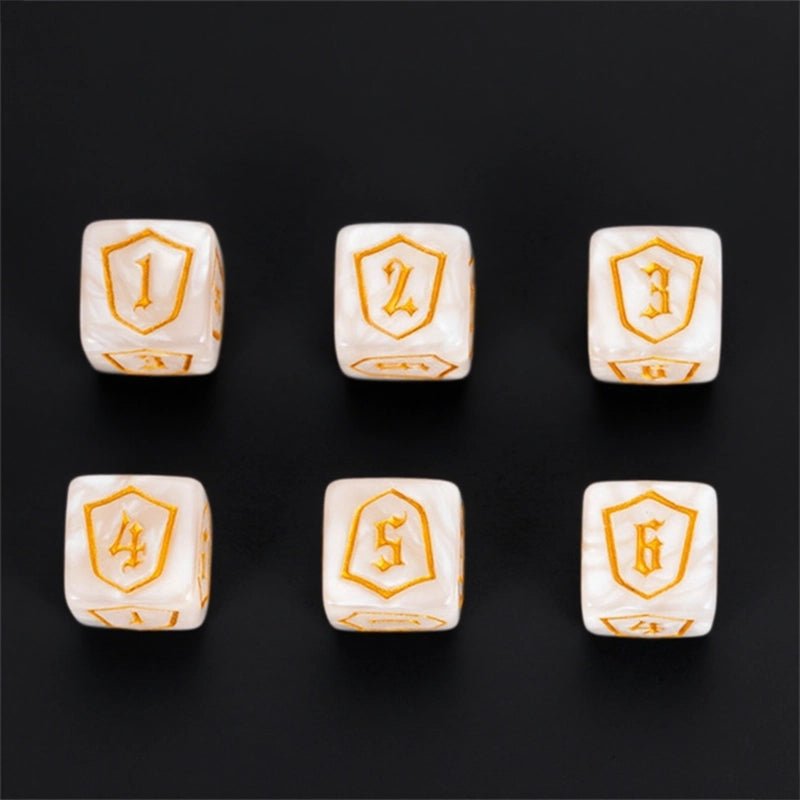 DND Dice 16mm Pearl Acrylic D6 Tabletop RPG Game Dice - Bear Dice