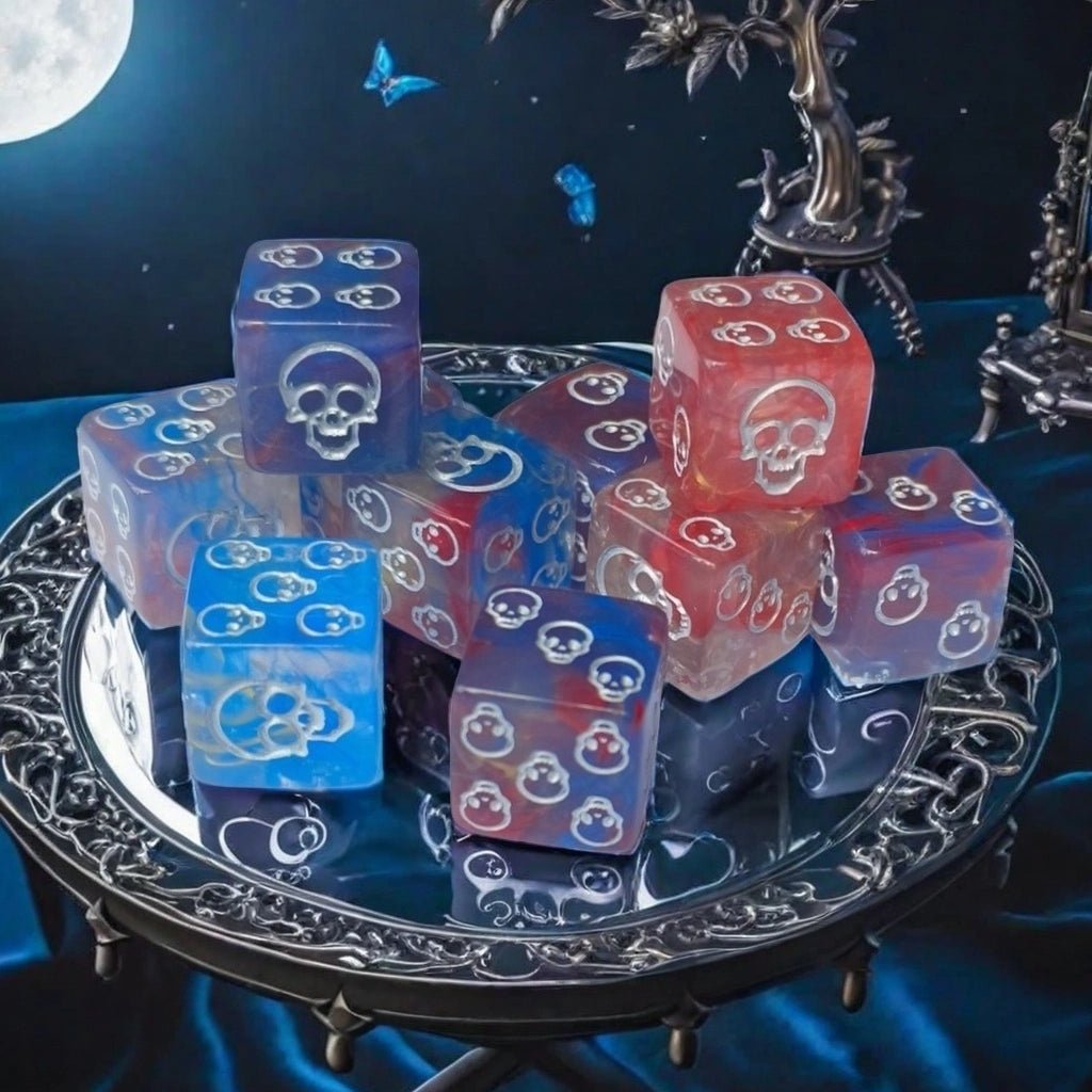 DND Dice 16mm Skull Acrylic D6 Dice Halloween RPG Board Game Dice - Bear Dice