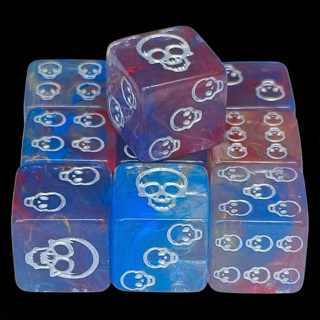 DND Dice 16mm Skull Acrylic D6 Dice Halloween RPG Board Game Dice - Bear Dice