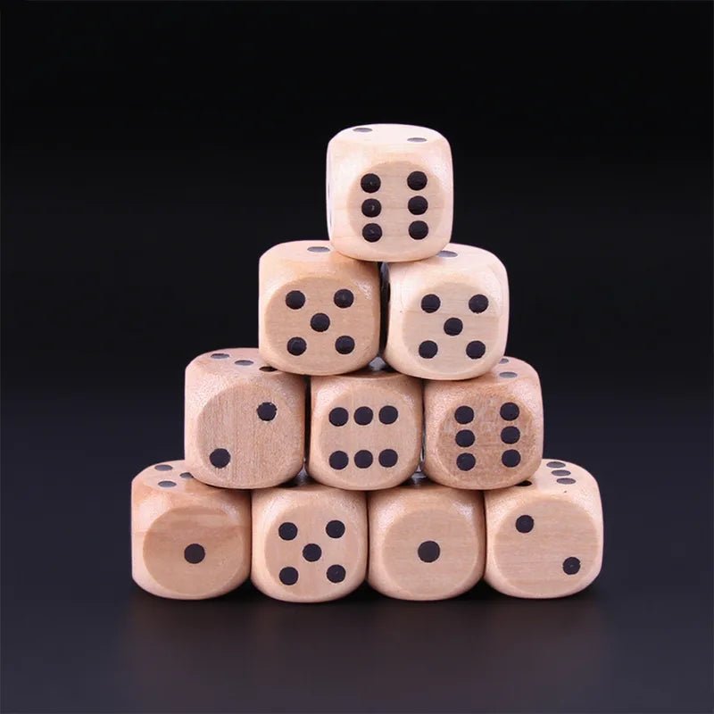 DND Dice 16mm Wooden D6 Classic Tabletop RPG Game Dice - Bear Dice