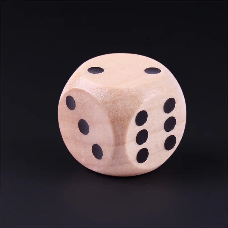 DND Dice 16mm Wooden D6 Classic Tabletop RPG Game Dice - Bear Dice