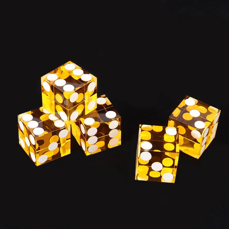 DND Dice - 19mm Transparent Acrylic Dice Texas Hold'em Game Dice - Bear Dice