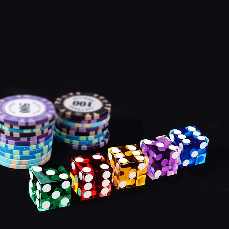 DND Dice - 19mm Transparent Acrylic Dice Texas Hold'em Game Dice - Bear Dice
