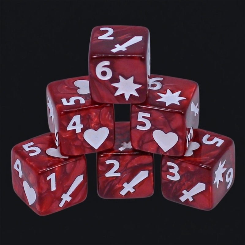 DND Dice Acrylic D6 Multicolor RPG Board Game Dice - Bear Dice
