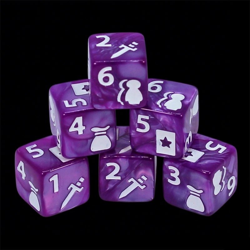 DND Dice Acrylic D6 Multicolor RPG Board Game Dice - Bear Dice