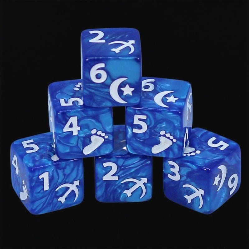DND Dice Acrylic D6 Multicolor RPG Board Game Dice - Bear Dice
