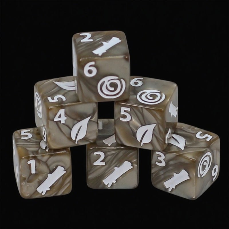 DND Dice Acrylic D6 Multicolor RPG Board Game Dice - Bear Dice