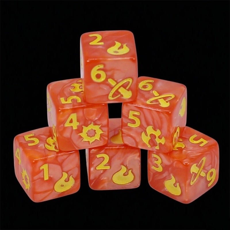 DND Dice Acrylic D6 Multicolor RPG Board Game Dice - Bear Dice