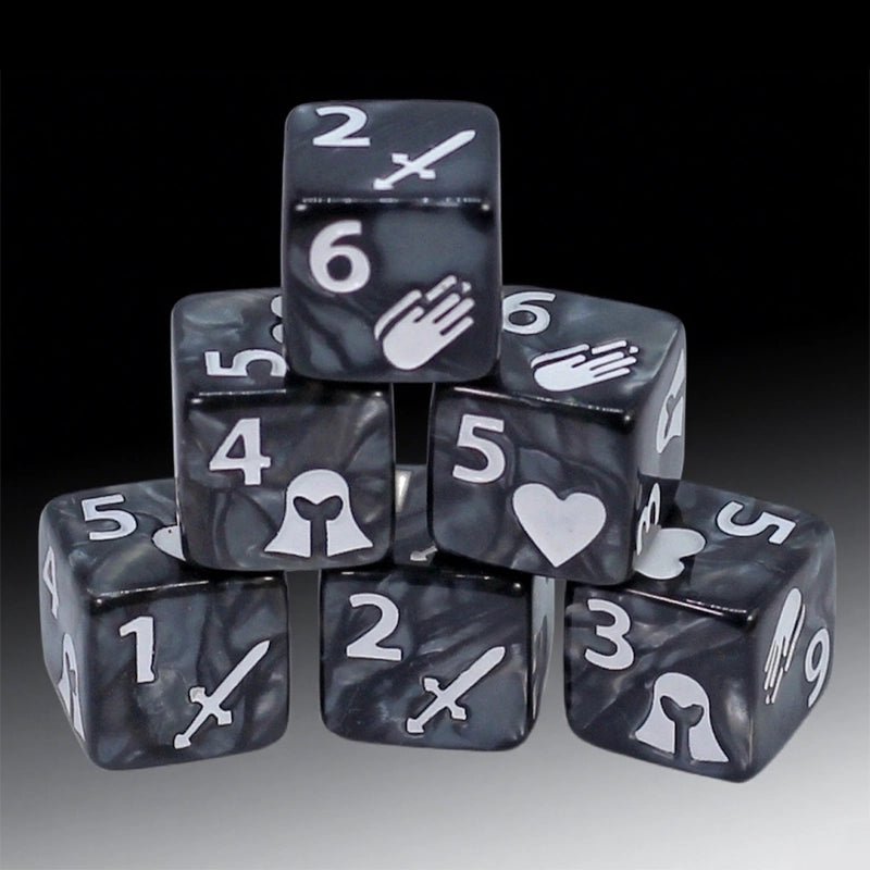 DND Dice Acrylic D6 Multicolor RPG Board Game Dice - Bear Dice