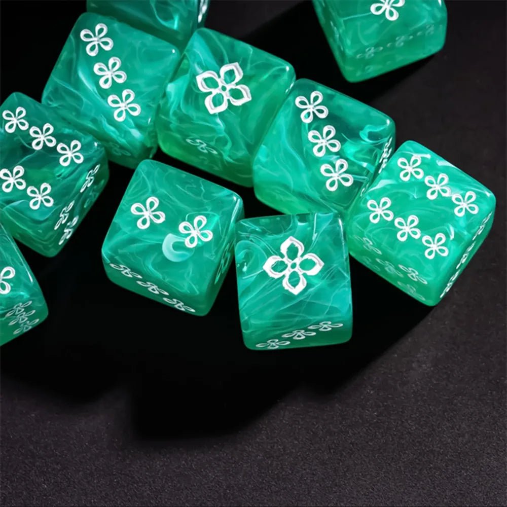 DND Dice Acrylic Swirl D6 – COC, RPG, Warhammer Tabletop Dice - Bear Dice