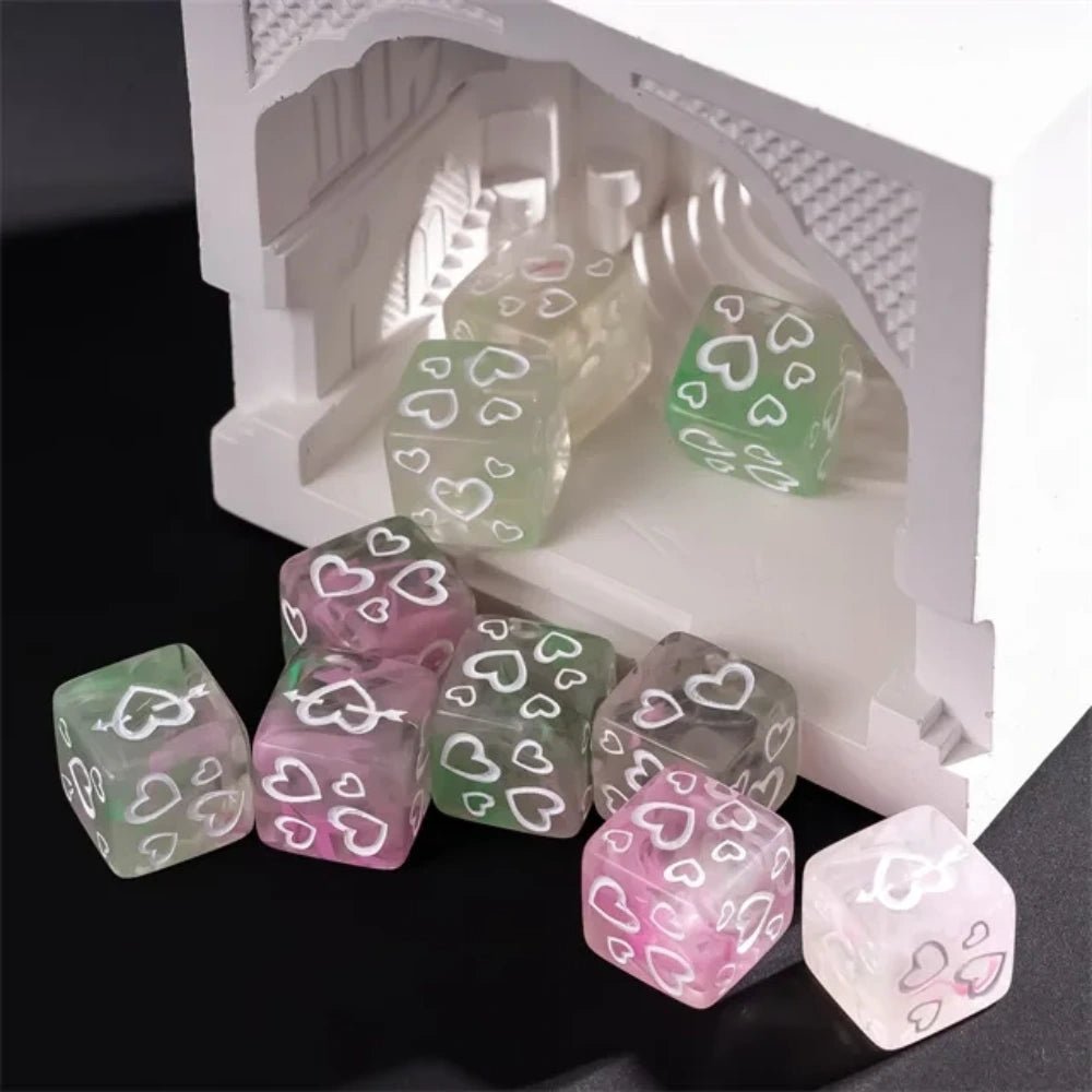 DND Dice Acrylic Swirl D6 – COC, RPG, Warhammer Tabletop Dice - Bear Dice