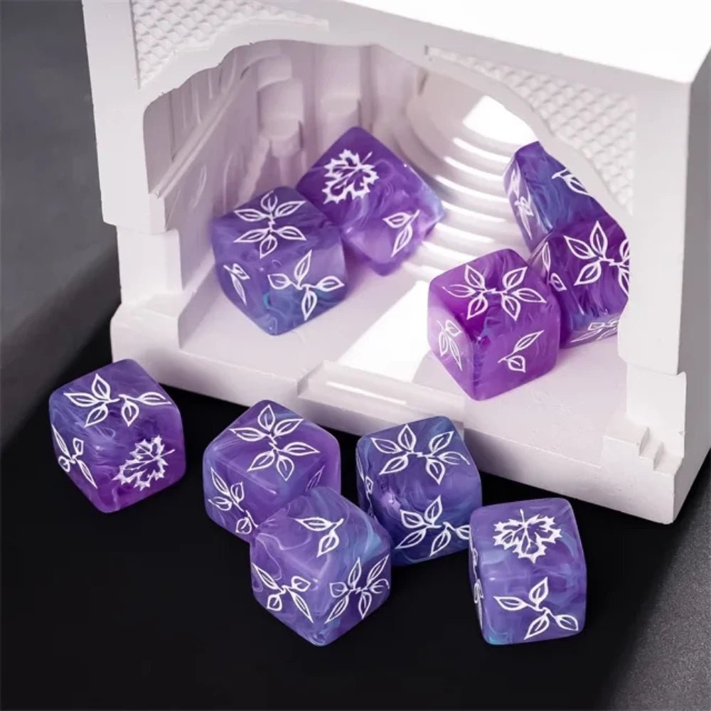 DND Dice Acrylic Swirl D6 – COC, RPG, Warhammer Tabletop Dice - Bear Dice