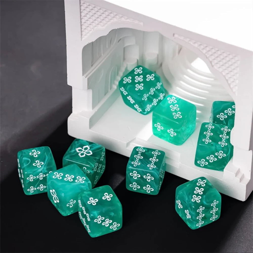 DND Dice Acrylic Swirl D6 – COC, RPG, Warhammer Tabletop Dice - Bear Dice