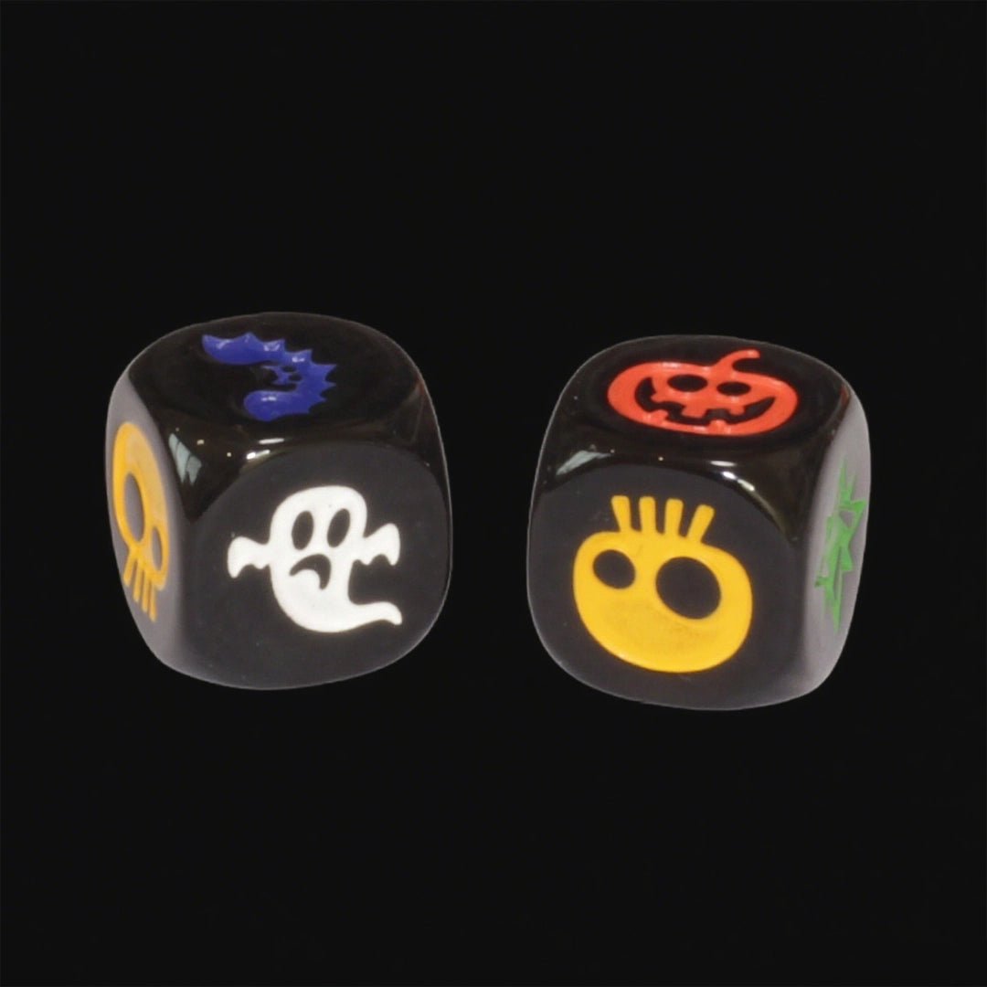DND Dice Black Acrylic Halloween Dice Ghost 6 - Sided Dice - Bear Dice