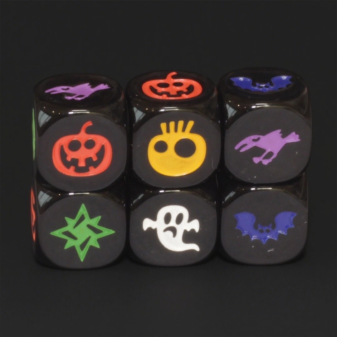 DND Dice Black Acrylic Halloween Dice Ghost 6 - Sided Dice - Bear Dice