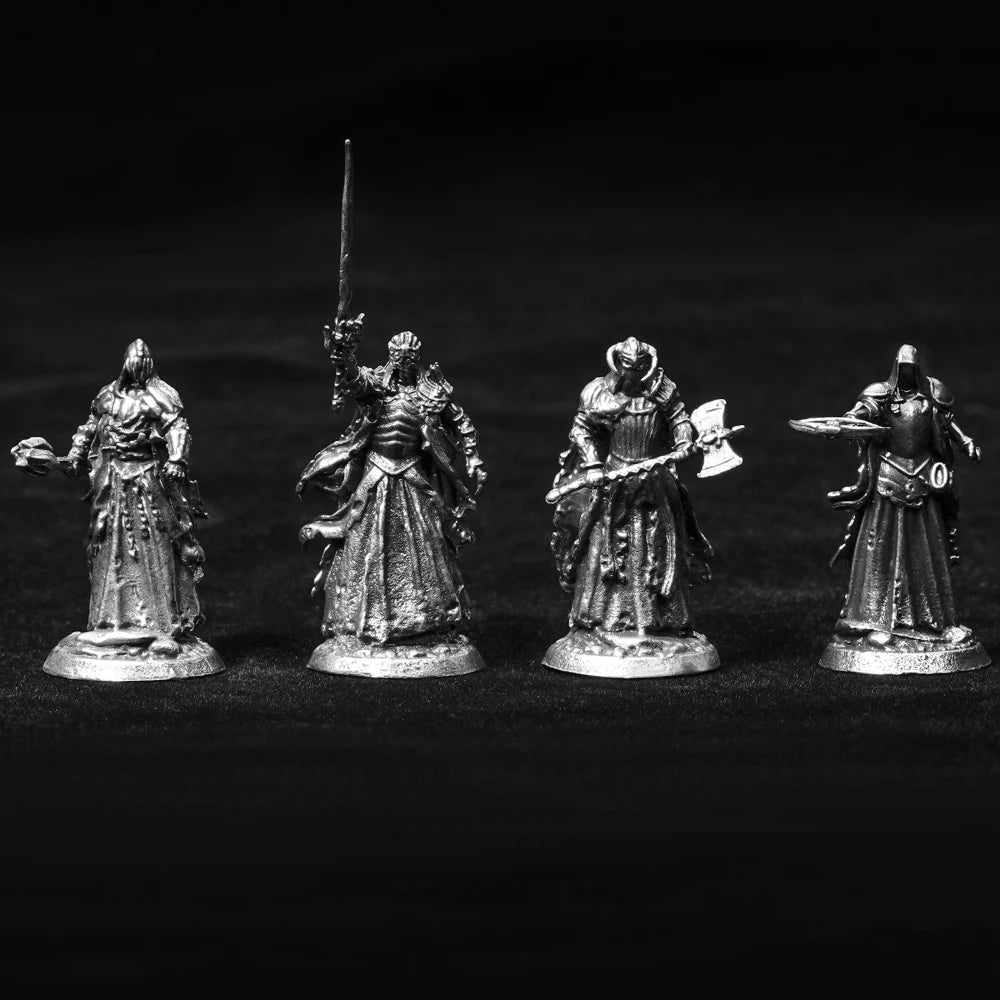 DND Dice Board Game Accessories | Metal Character Soldier Diablo - style War Chess Miniatures - Bear Dice