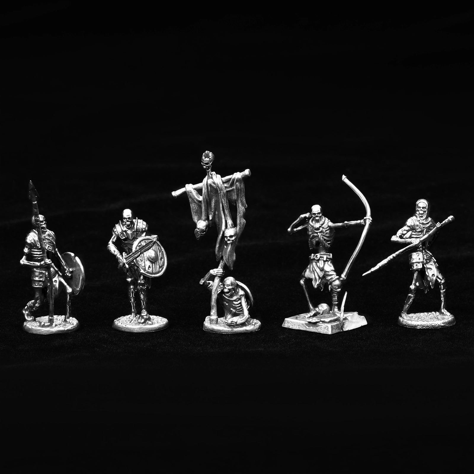 DND Dice Board Game Accessories | Metal Skeleton Soldier Set RPG Chess Miniatures - Bear Dice