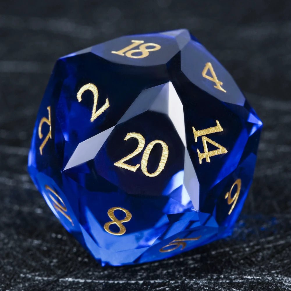 DND Dice - Diamond Cut Sapphire Multi - Sided Dice Set - Bear Dice
