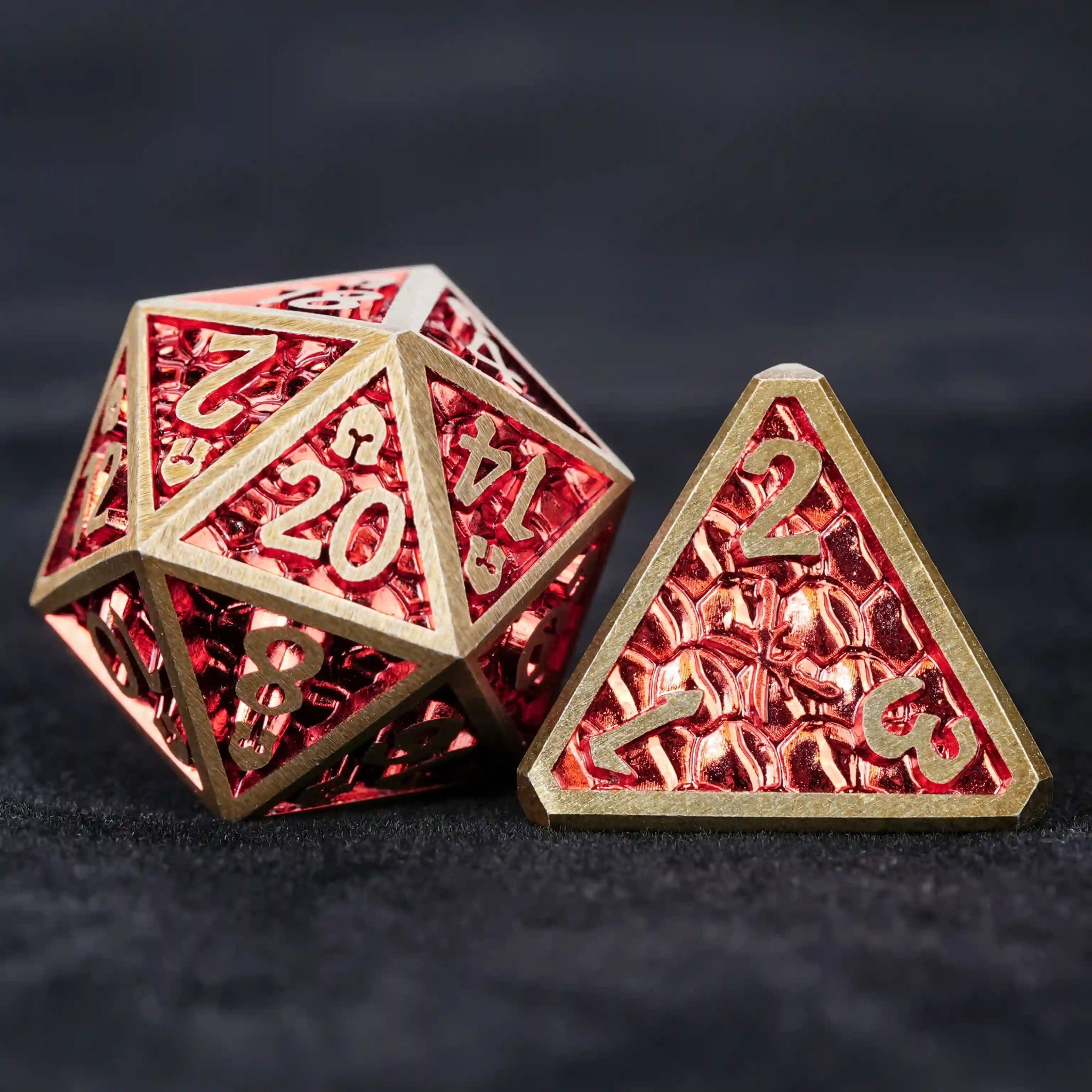 DND Dice – Dragon Scale Series Metal Dice Set - Bear Dice