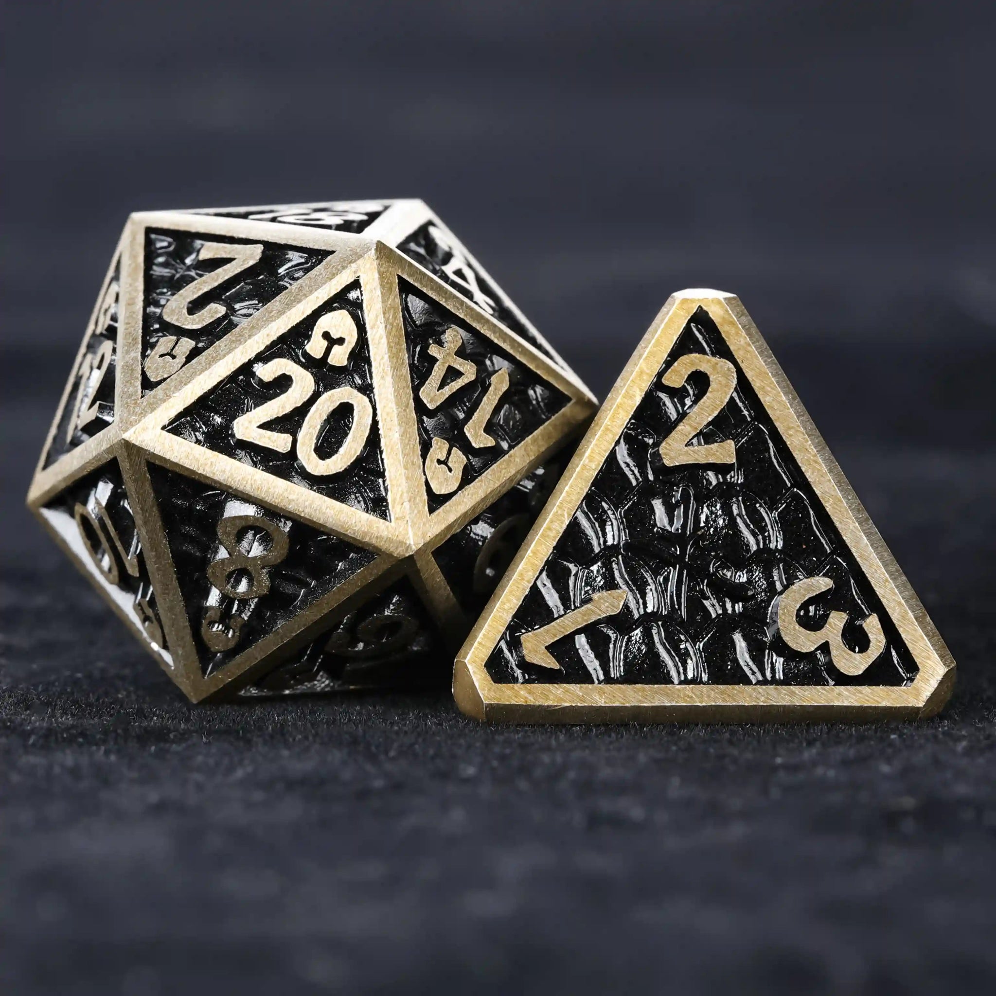 DND Dice – Dragon Scale Series Metal Dice Set - Bear Dice