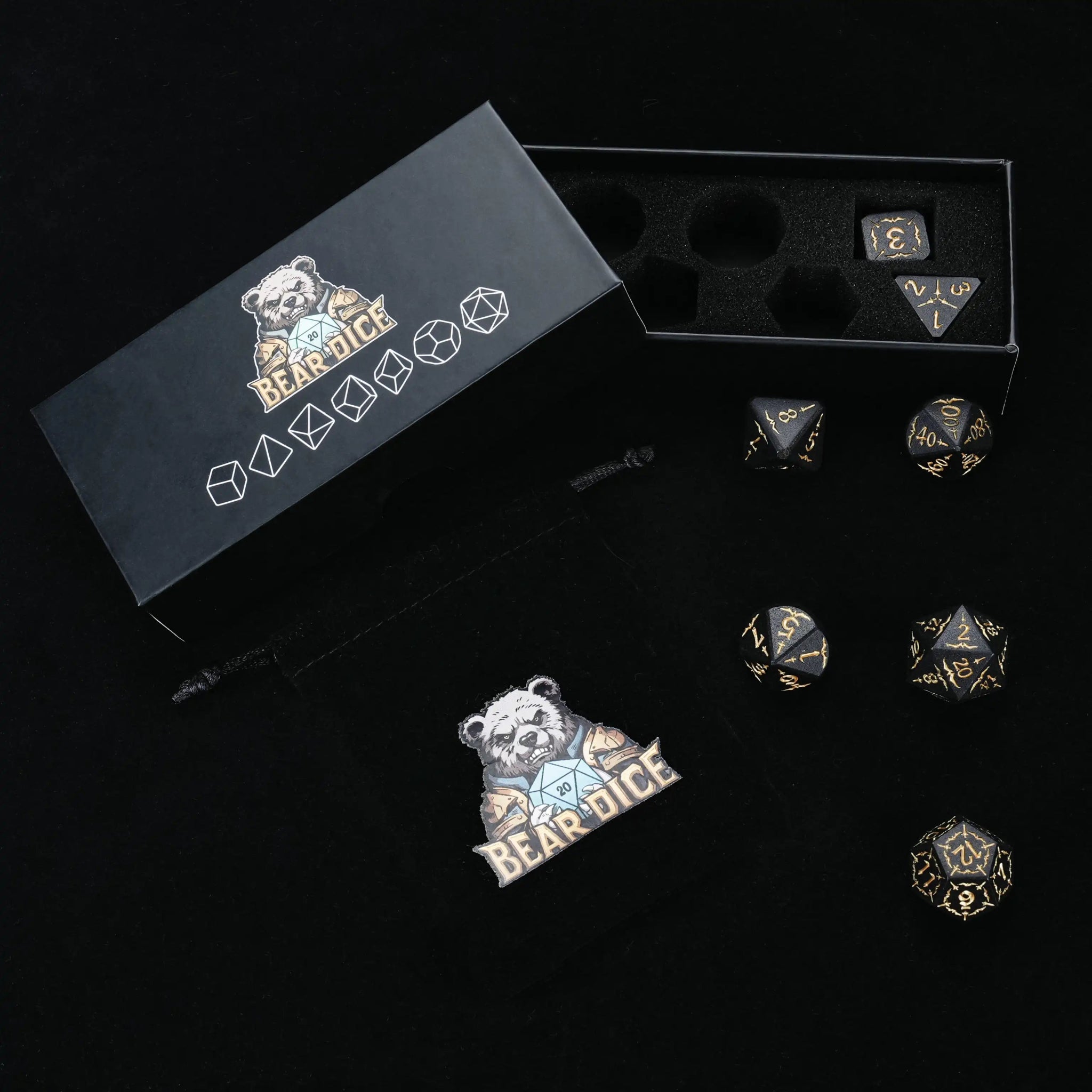 DND Dice - Eagle Series Metal Dice Set - Bear Dice