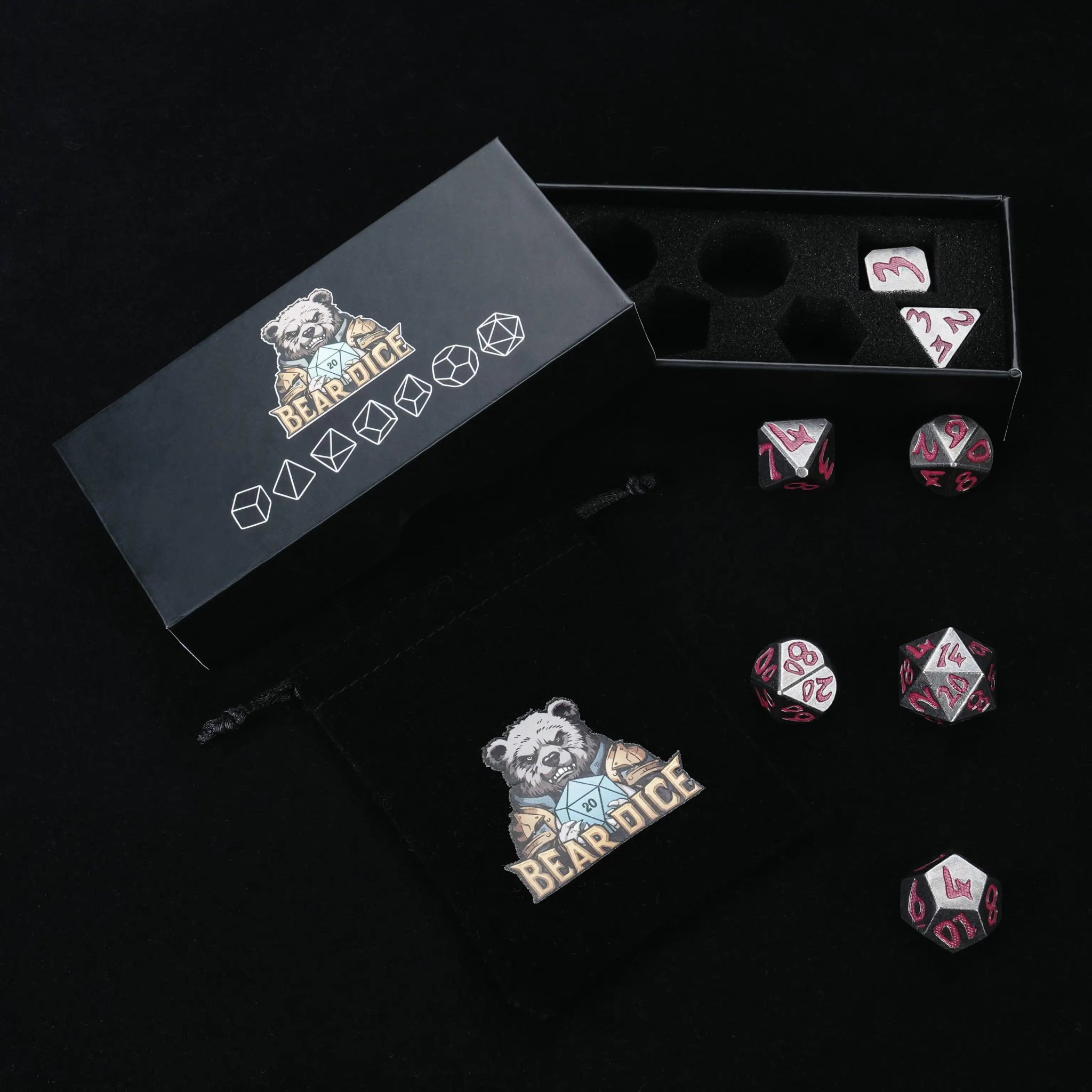 DND Dice – Iron Sentinel Series Metal Dice Set - Bear Dice