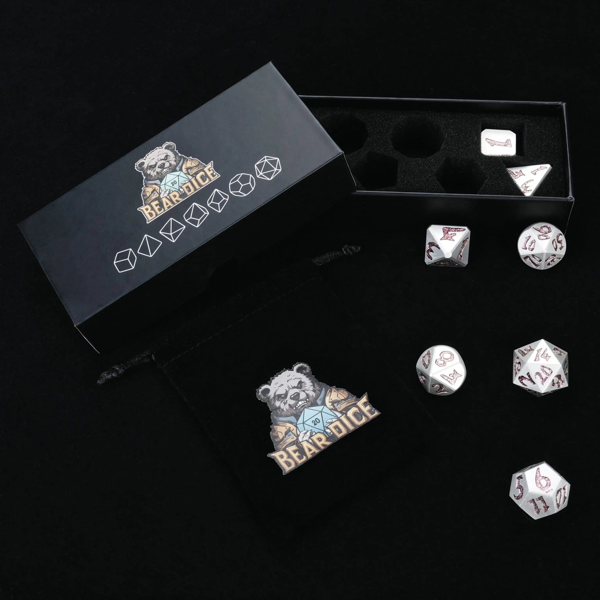 DND Dice – Iron Sentinel Series Metal Dice Set - Bear Dice