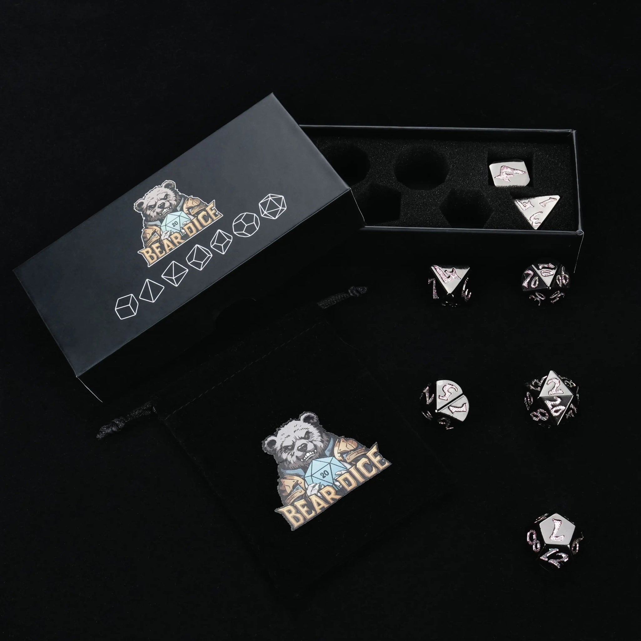 DND Dice – Iron Sentinel Series Metal Dice Set - Bear Dice
