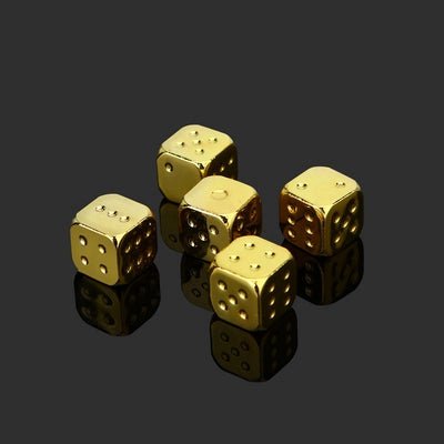 DND Dice Luminous Metal D6 Dice 5 Pack 13mm - Bear Dice