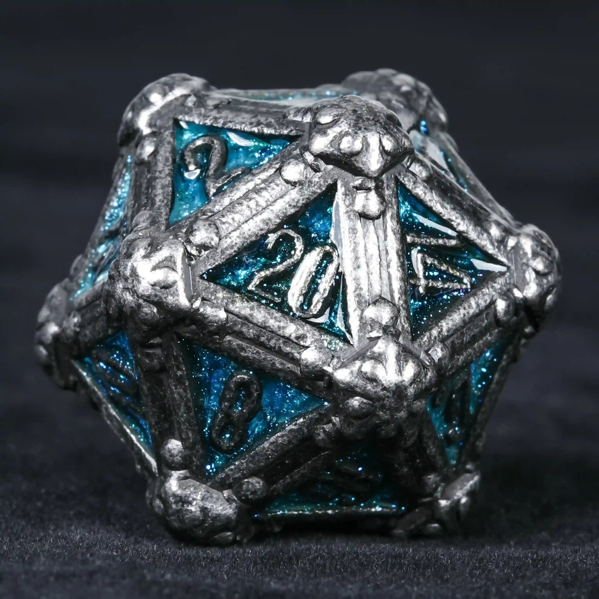 DND Dice - Skull Series Metal Dice Set - Bear Dice