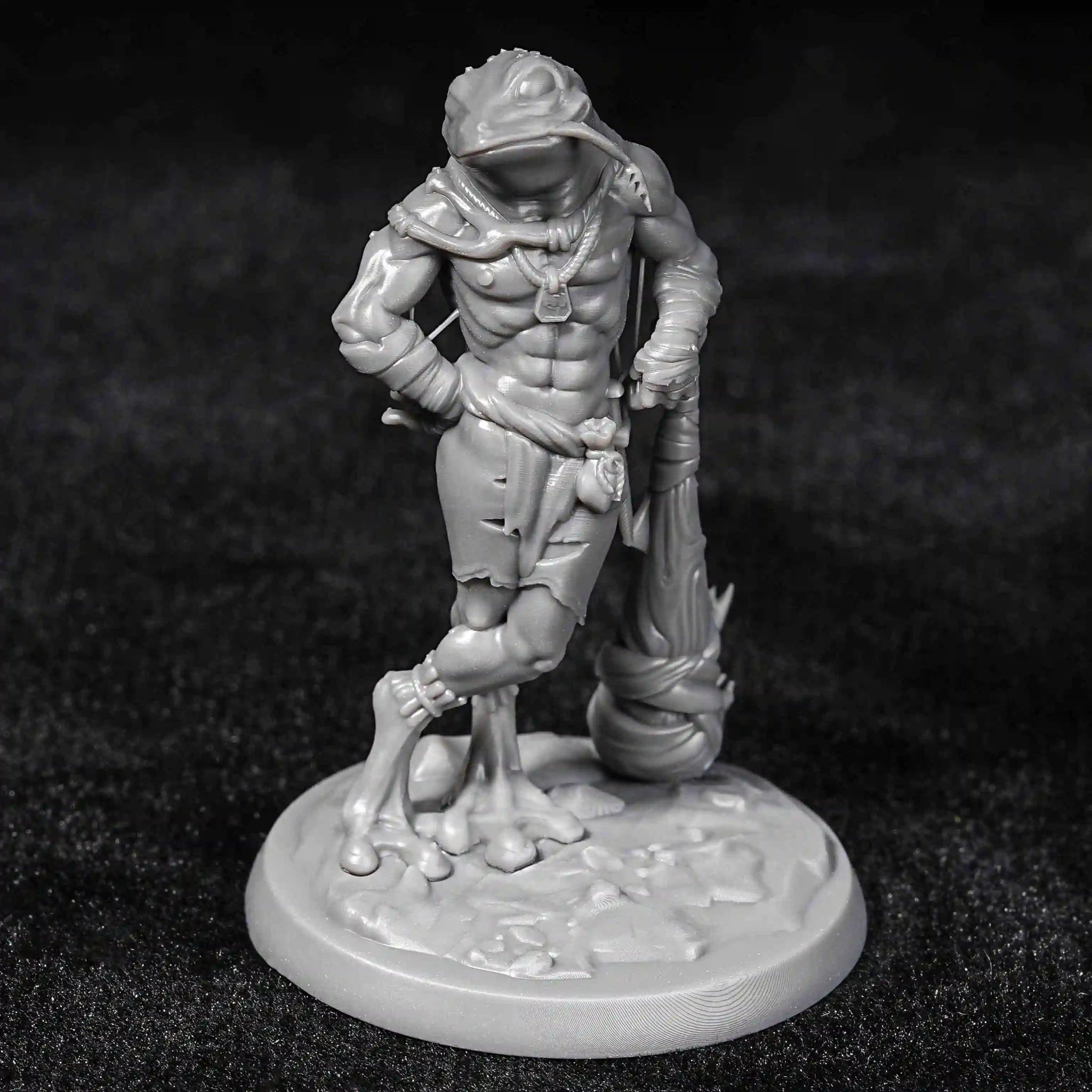 Fairy fantasy style 3D printed model DND Frog Warrior chess pieces - Bear Dice