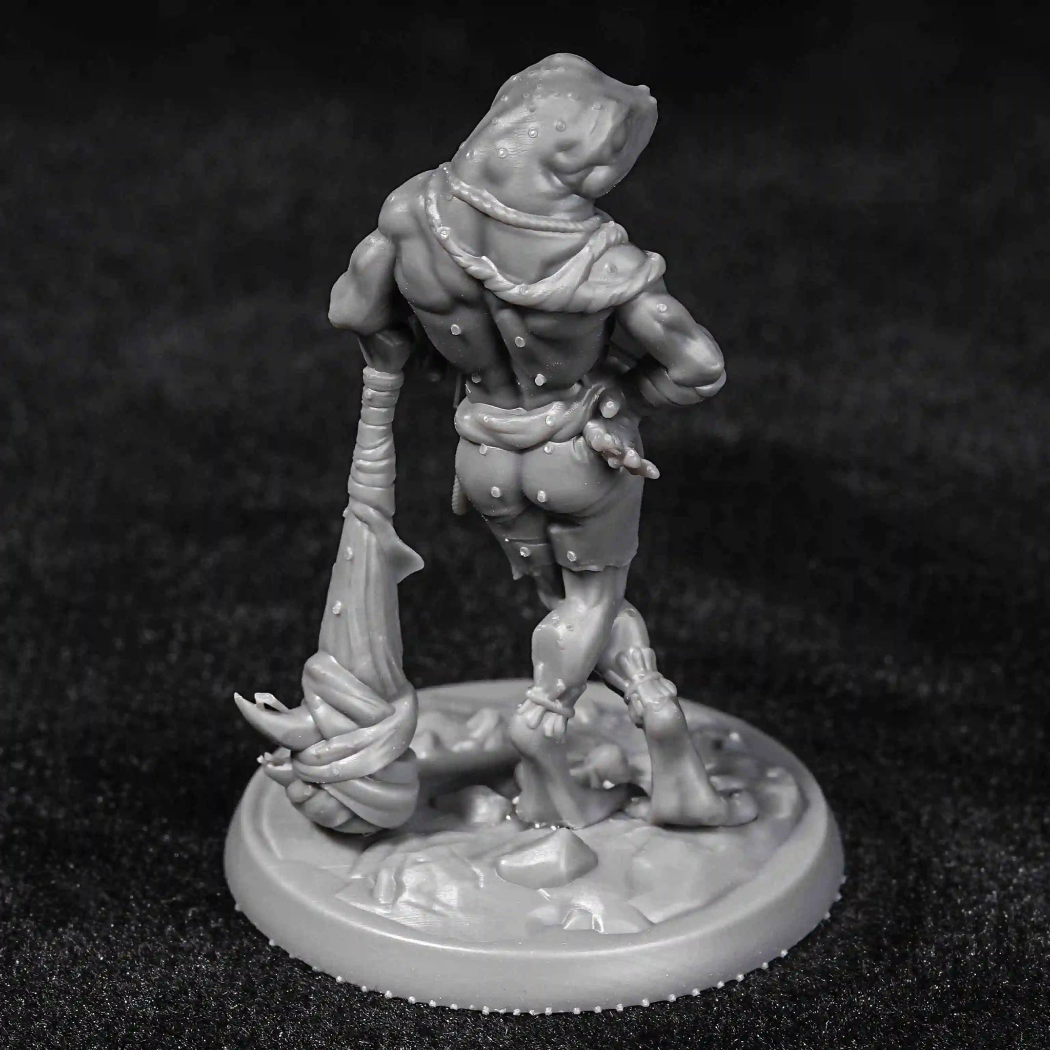 Fairy fantasy style 3D printed model DND Frog Warrior chess pieces - Bear Dice