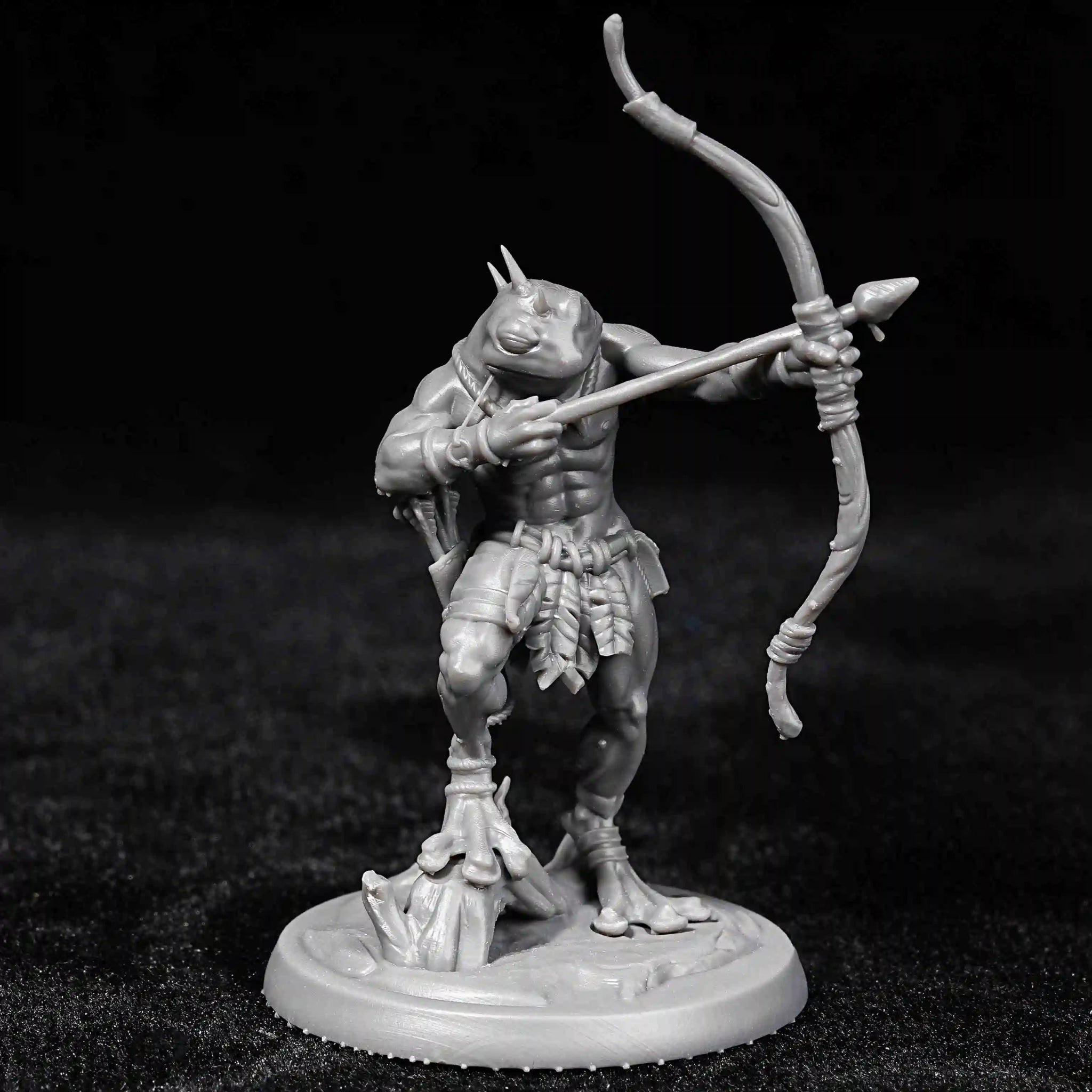 Frogman Archer DND Character Miniature Model - Bear Dice