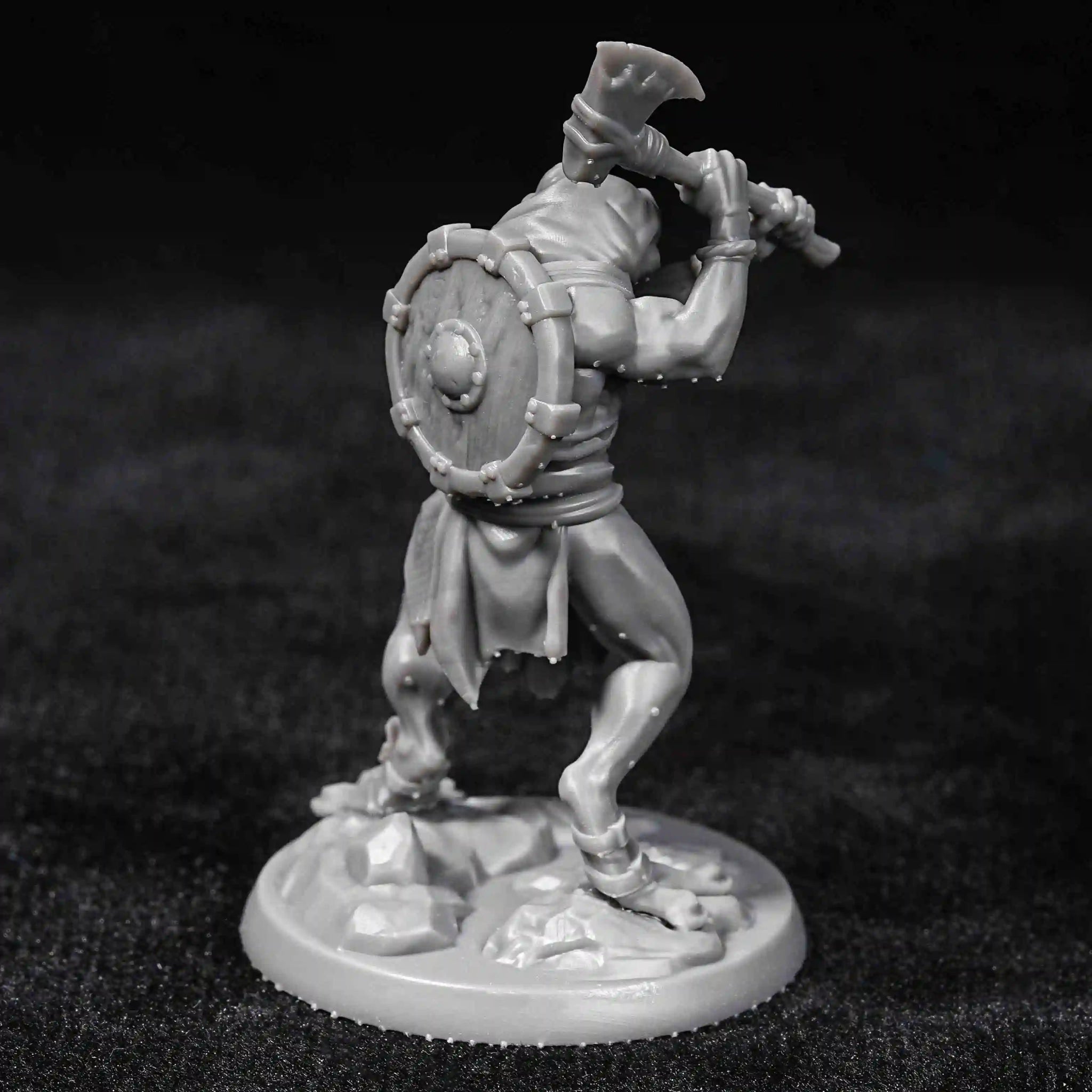 Frogman Warrior with Axe DND Character Miniature Model - Bear Dice