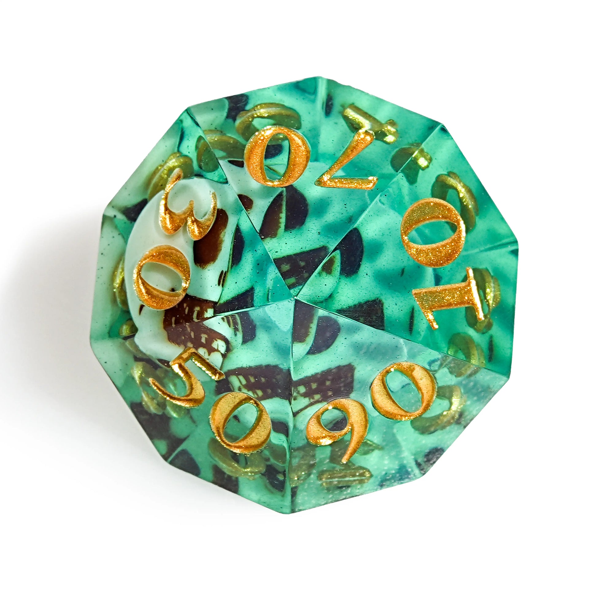 Green skull resin d% dice | Bear Dice