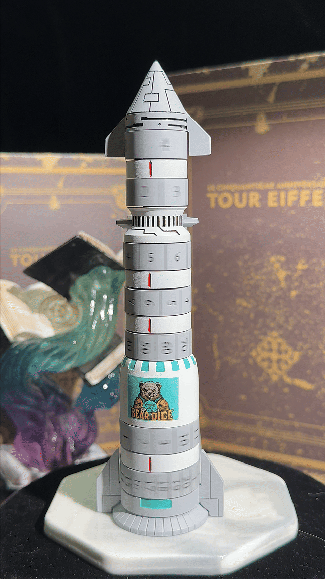 Kickstarter Dice - Metal Rocket Dice 7-in-1 Spinning Metal Dice Set