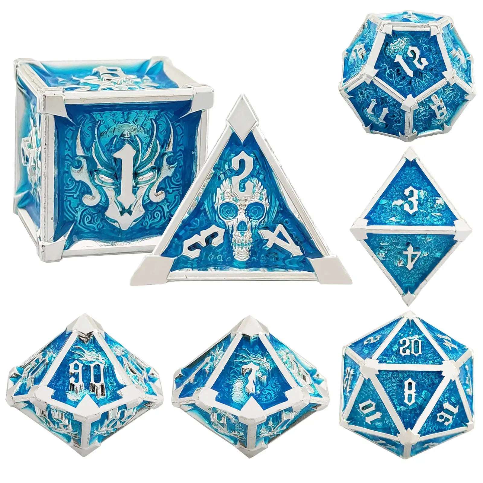 Gothic Mysticism - Starhorn Metal dnd Dice Set Collection - Bear Dice