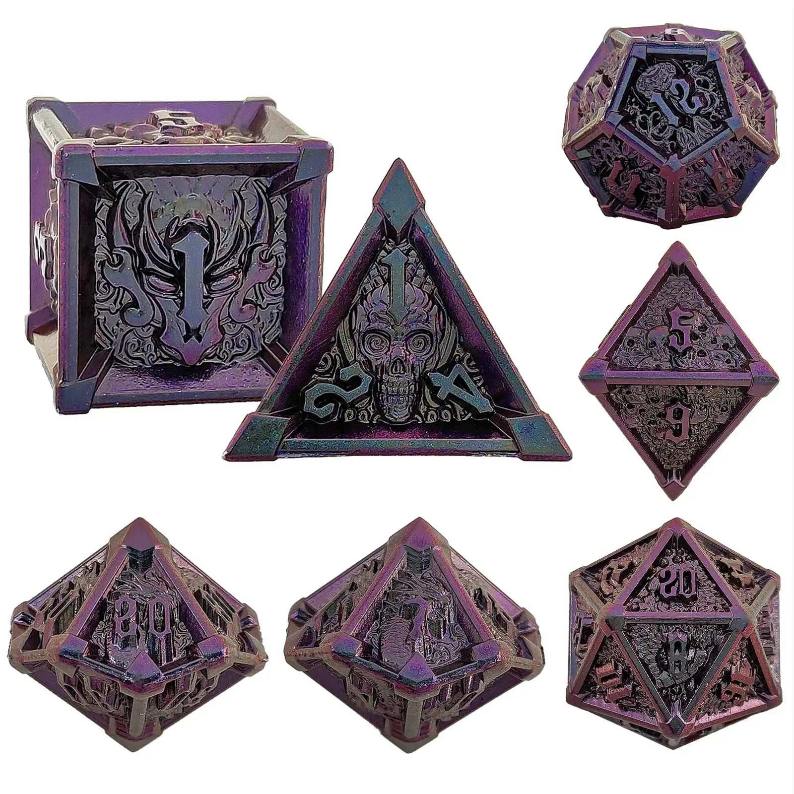 Gothic Mysticism - Starhorn Metal dnd Dice Set Collection - Bear Dice