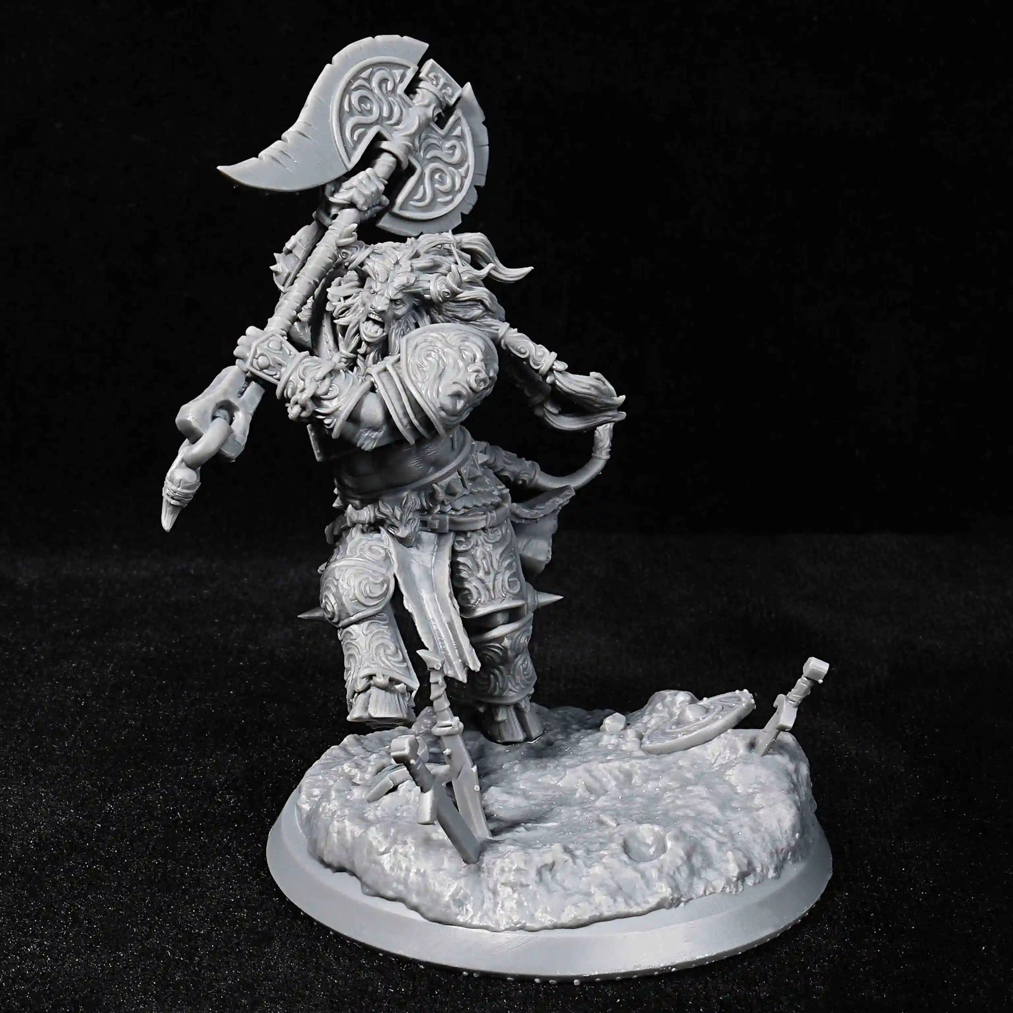 Heavy Minotaur Warrior DND Character Miniature Model - Bear Dice