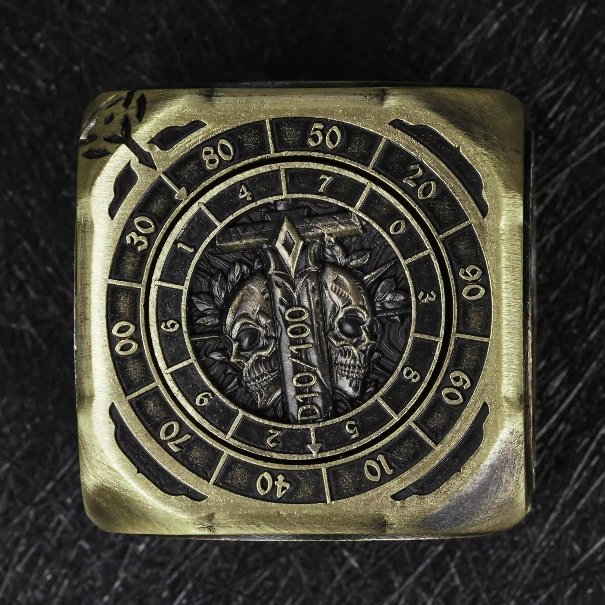 Kickstarter Dice - 7 - in - 1 Unique Metal D6 Spinning Dice 2.0 - Bear Dice