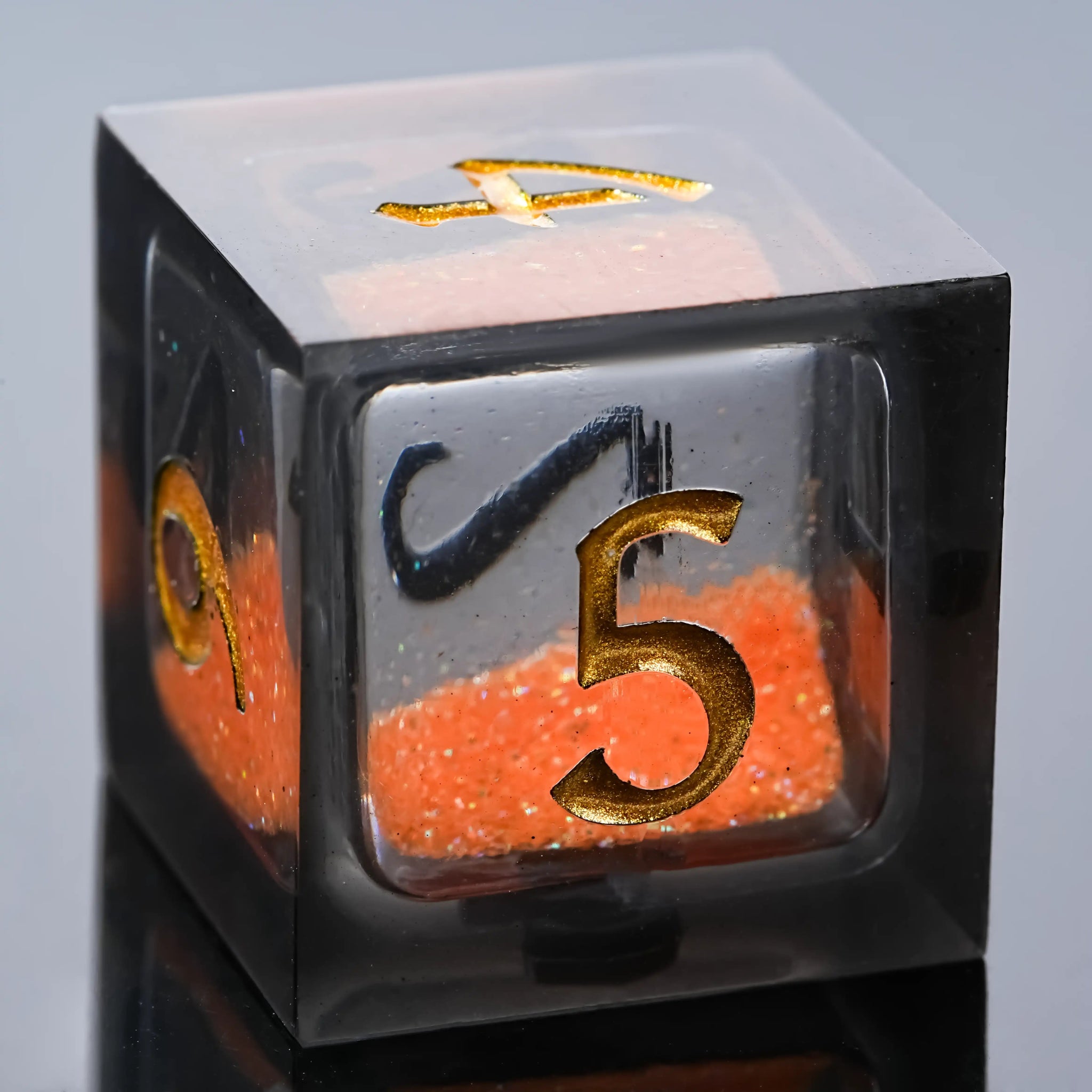 Kickstarter Dice - Blazing Bear Liquid Core Resin Dice Set - Bear Dice