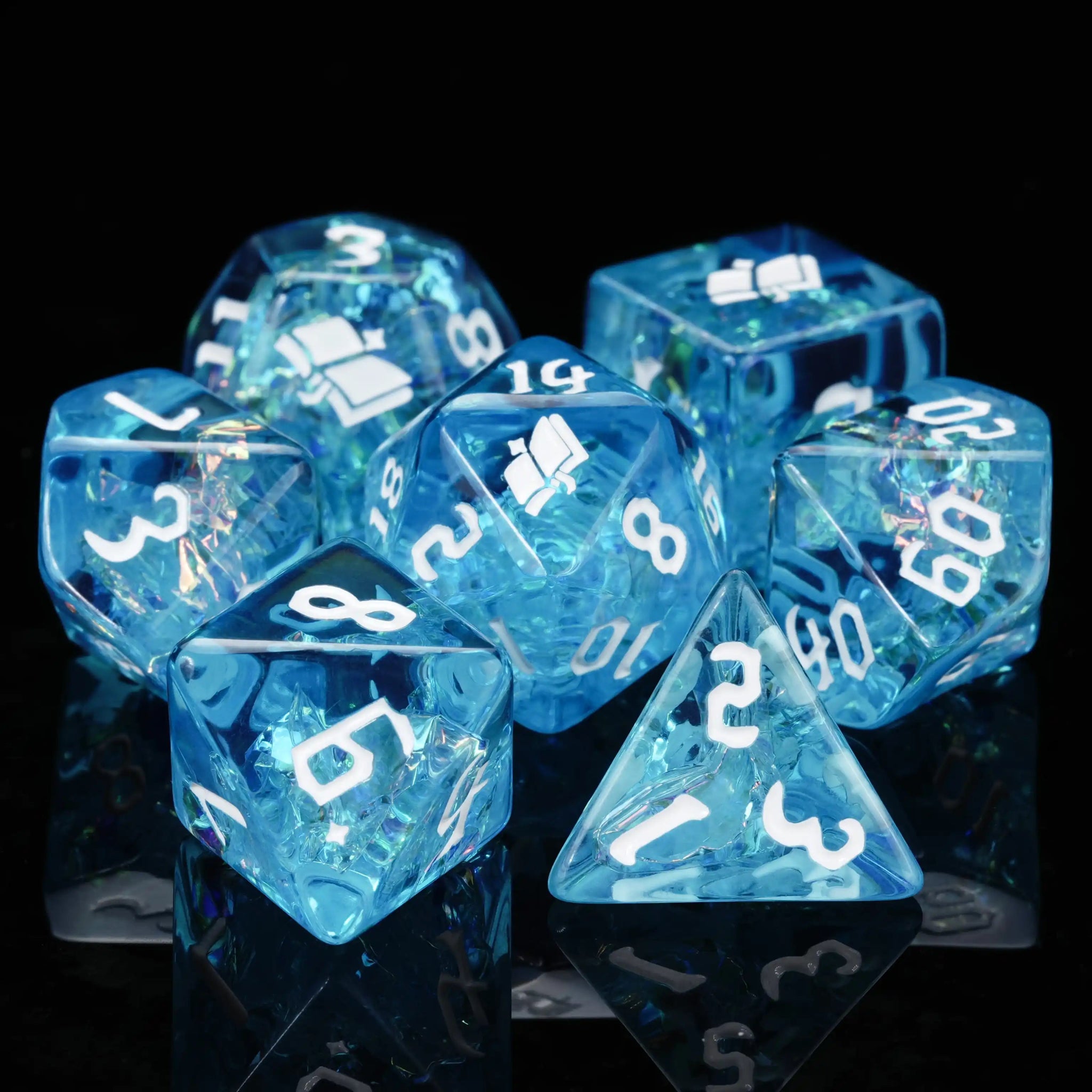 Kickstarter Dice – Blue Mage Resin Dice Set - Bear Dice