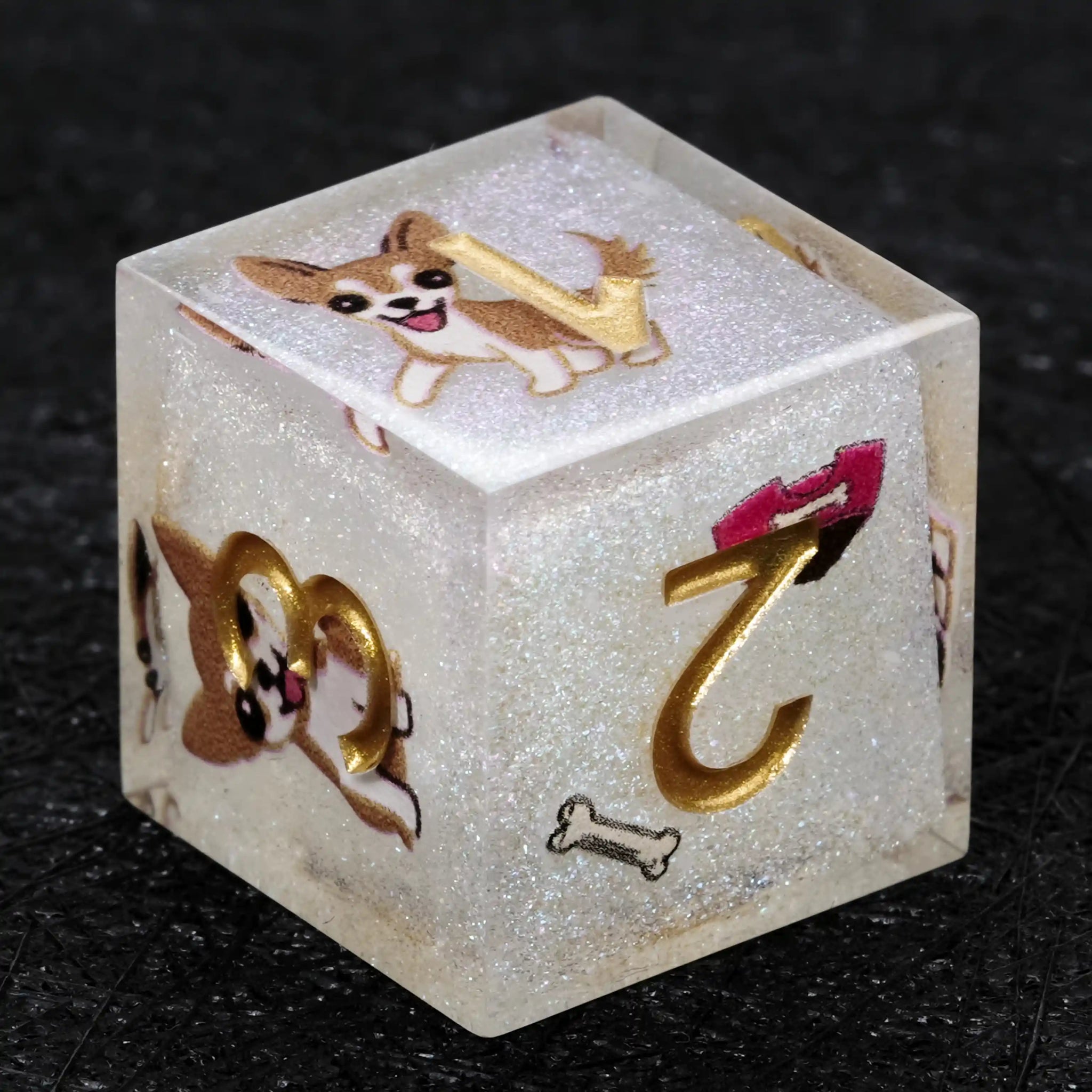 Kickstarter Dice – Canine Legends Chihuahua Resin DND Dice Set - Bear Dice